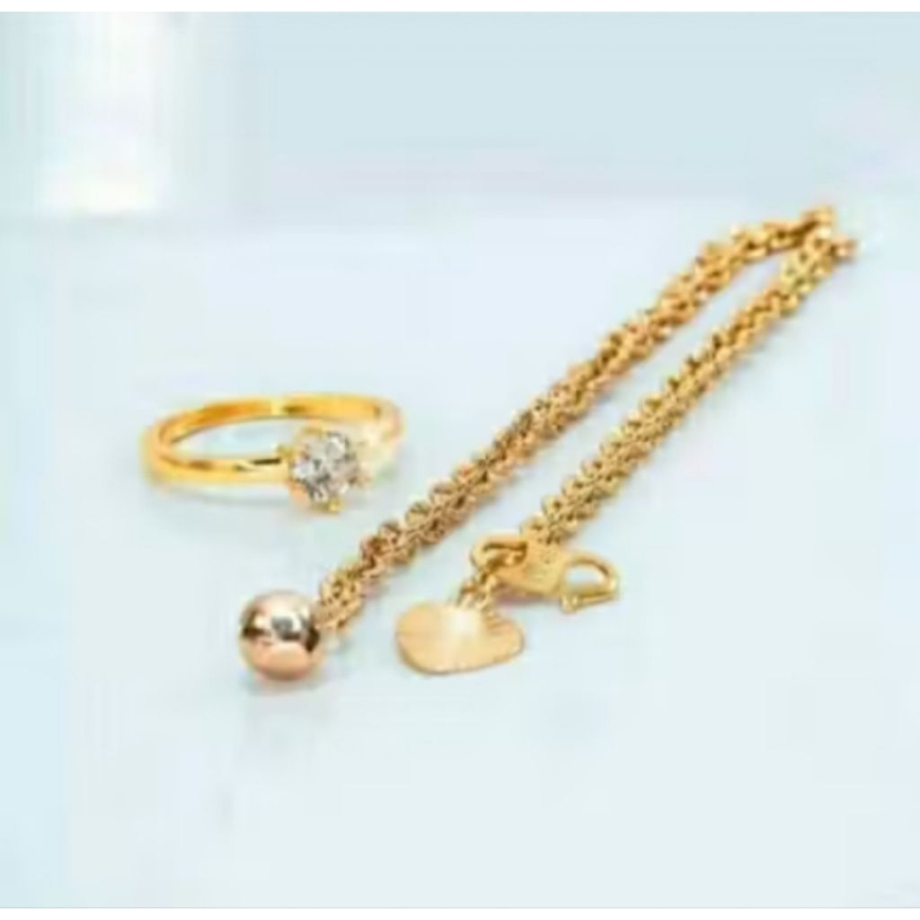 Gelang tangan titanium dewasa Free Cincin mata satu