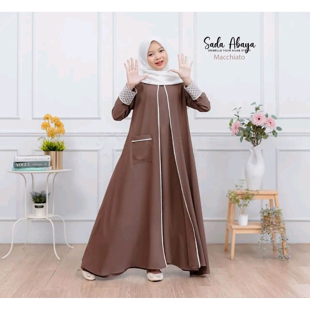 ABAYA SADA GAMIS ANAK TANGGUNG UNTUK USIA 9-19 TAHUN/SIMPEL RAPIH DAN ELEGAN