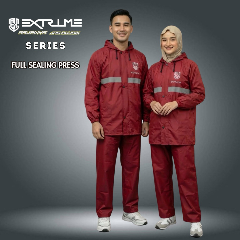 Jas Hujan Motor Extrime Series, RAINCOAT Premium Terbaik Pria Wanita BY Extrime Anti Rembes