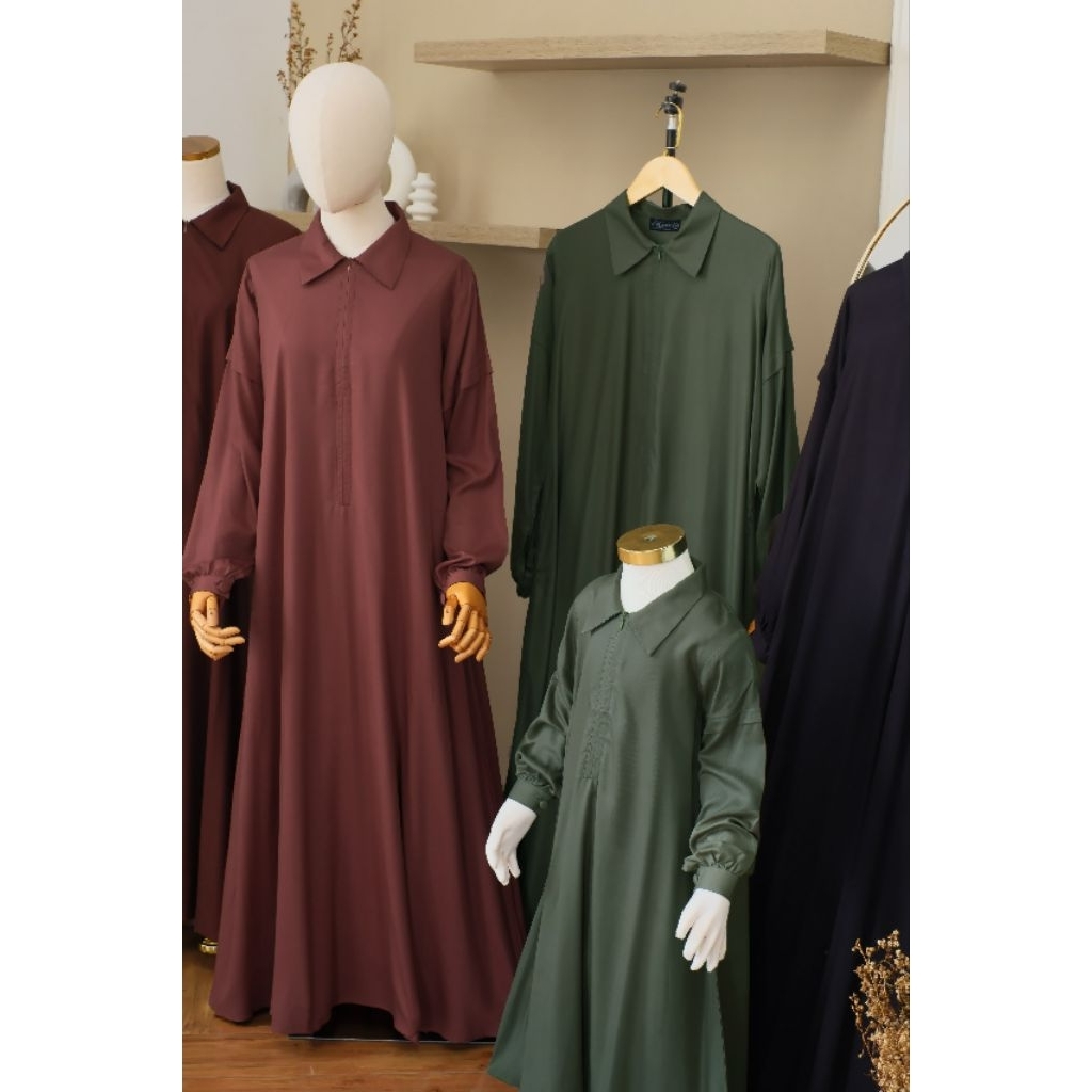 Gamis Rayon Twill Syla Malika Flower AL-HAURAA