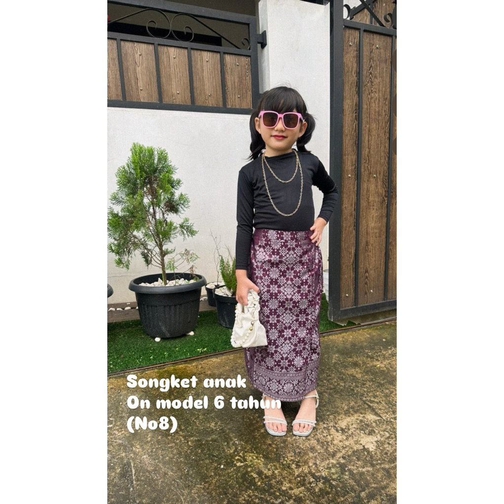 ROK SONGKET ANAK INSTAN SIAP PAKAI/BAWAHAN SONGKET ANAK/ROK SONGKET LUCU