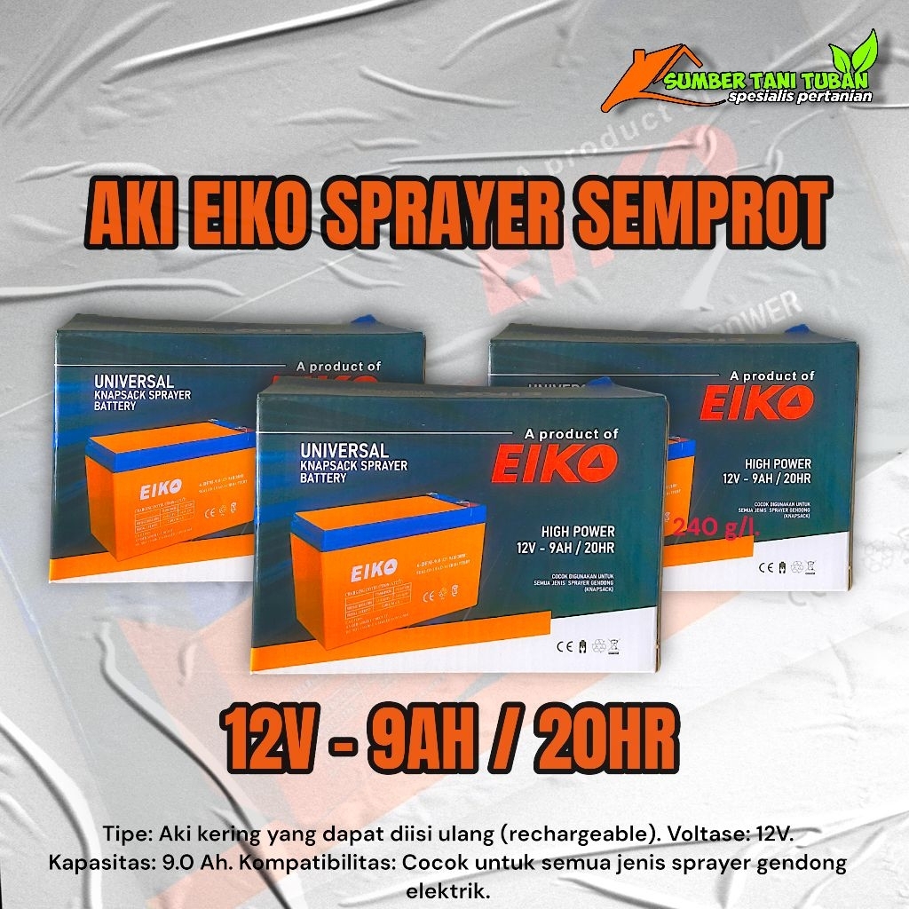 AKI SEMPROT SPRAYER EIKO 12V-9AH /20HR