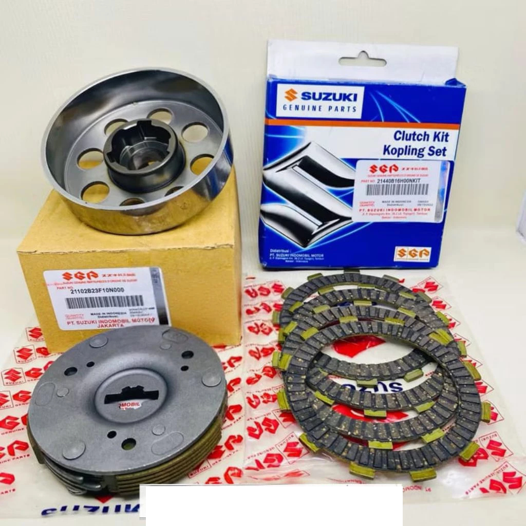 PAKETAN MANGKOK KOPLING+KAMPAS GANDA ASSY + KAMPAS KOPLING SUZUKI SMASH 110 OLD SMASH 110 NEW SMASH 