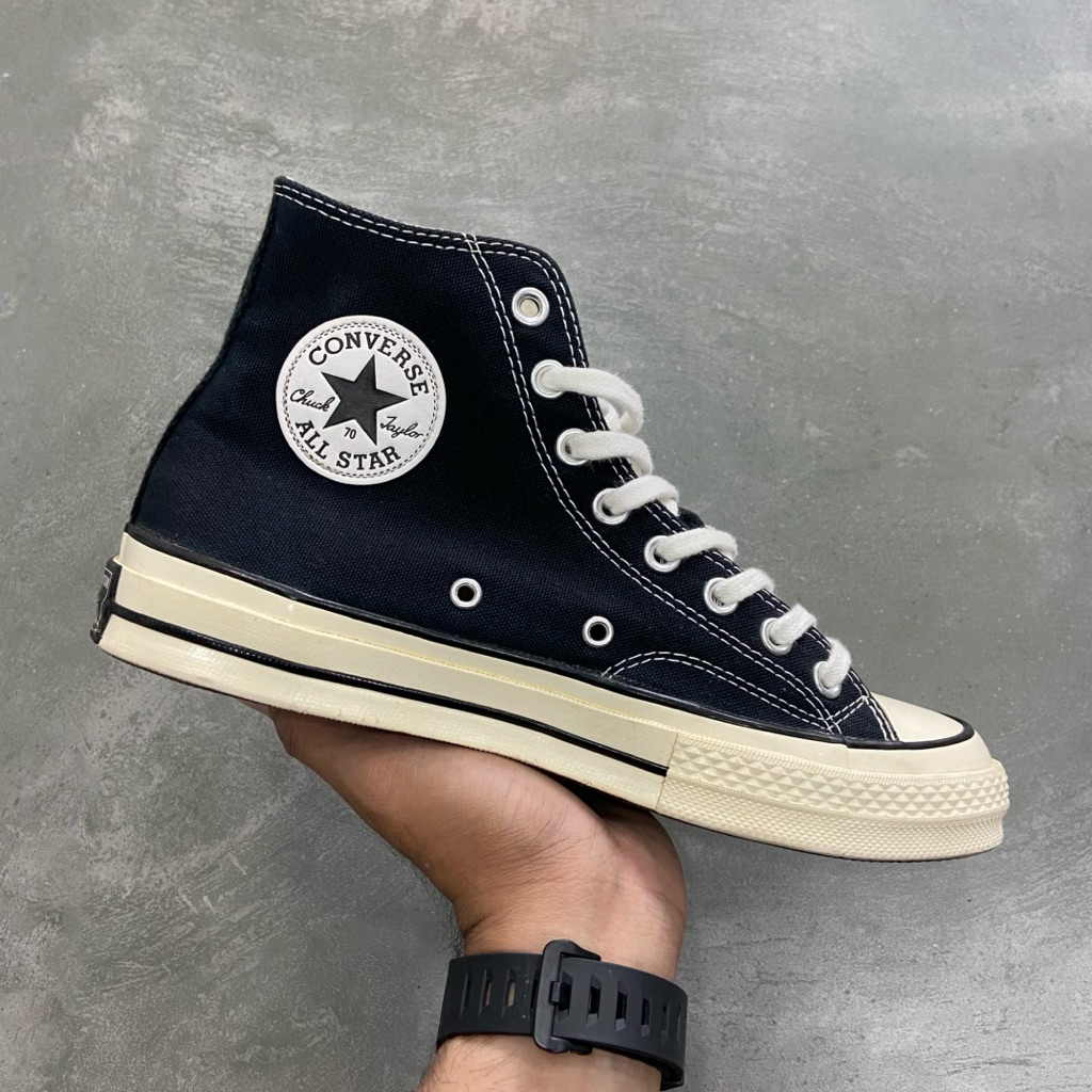 [Size 40] Converse Chuck Taylor All Star 70S High Black White 2020 (162050C) Second Original Kondisi