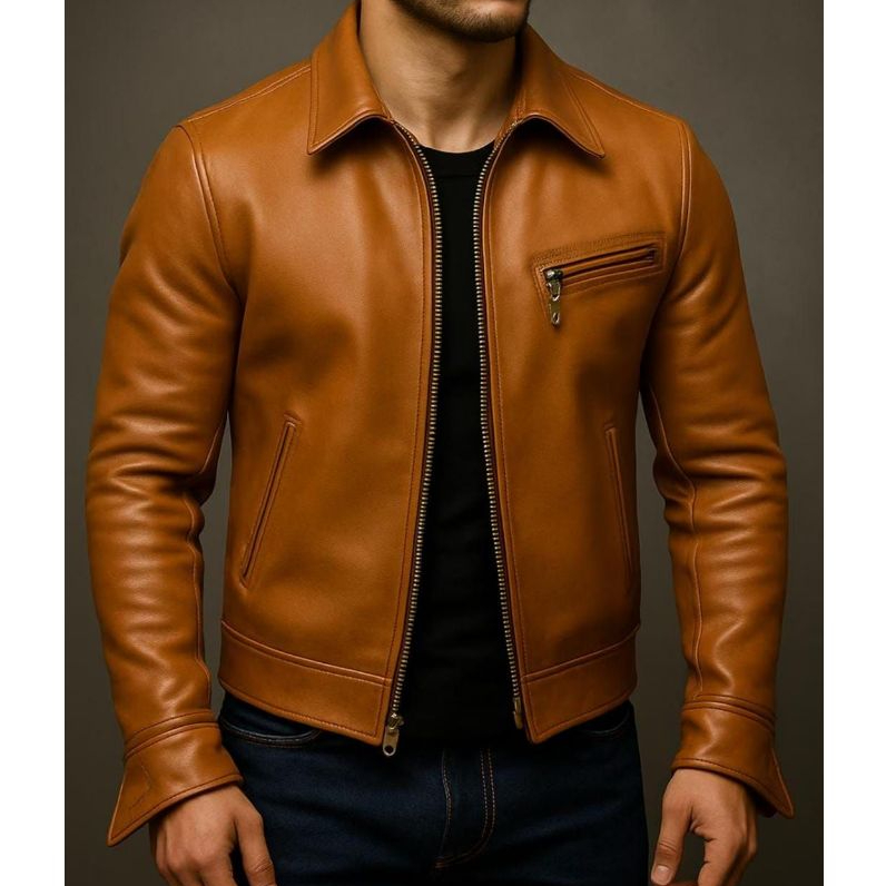 Jaket Kulit Asli Pria Fremium Leather