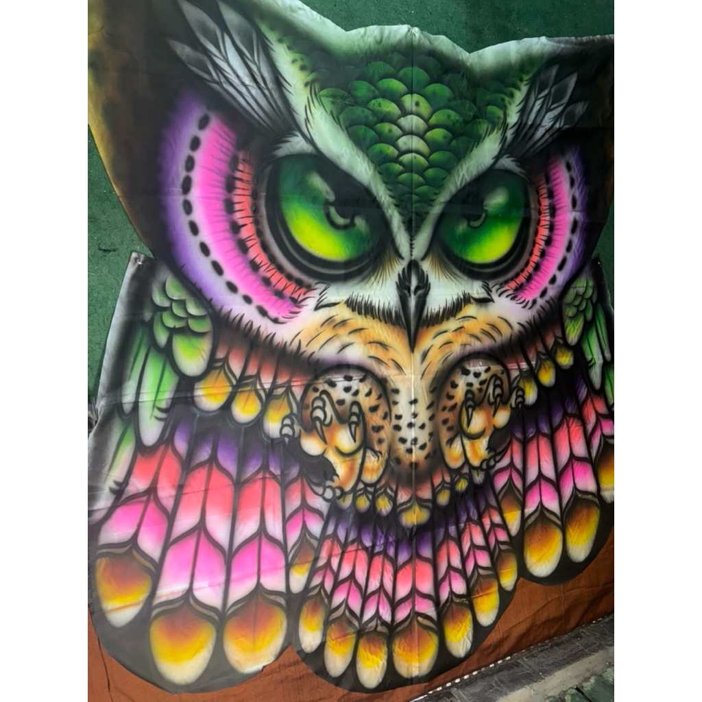 Kain Layangan Celepuk Airbrush A uk 150x175cm