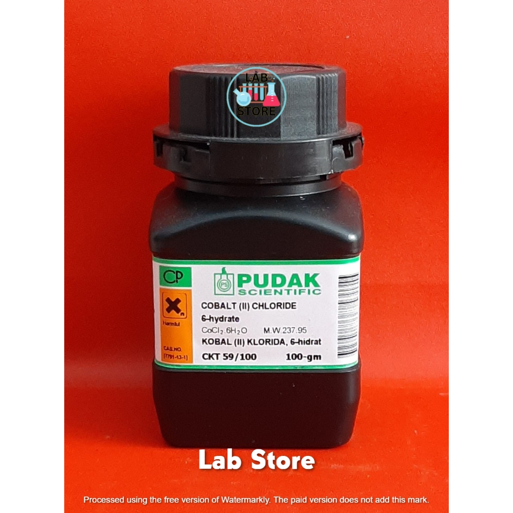 Kobalt (II) Klorida Heksahidrat / Cobalt (II) Chloride Hexahydrate Pudak Per gram