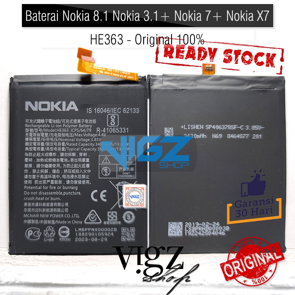 Baterai Nokia 8.1 Nokia 3.1 Plus Nokia 7 plus Nokia X7 HE363 Original 100%