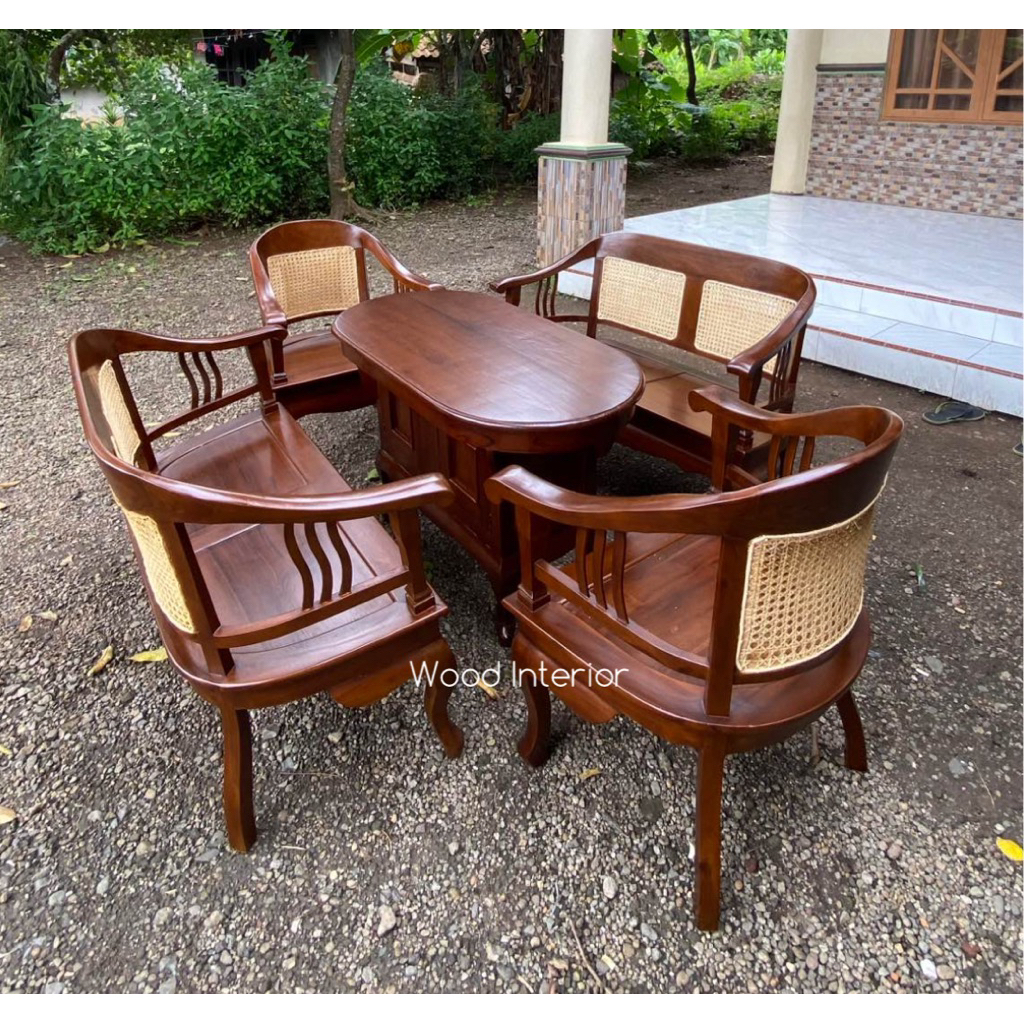 kursi tamu betawi lenong kayu jati | kursi teras betawi lenong