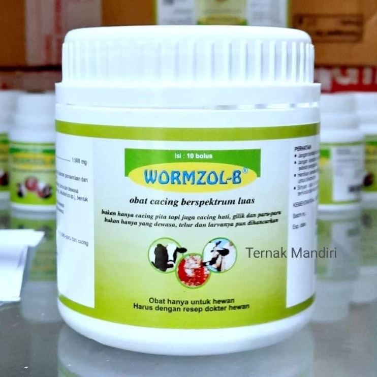 WORMZOL B 10 BOLUS Obat cacing sapi kerbau