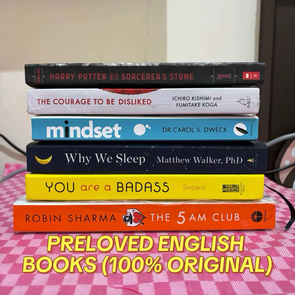 PRELOVED why we sleep the courage to be disliked the 5 am club mindset carol you are baddasa jen sin