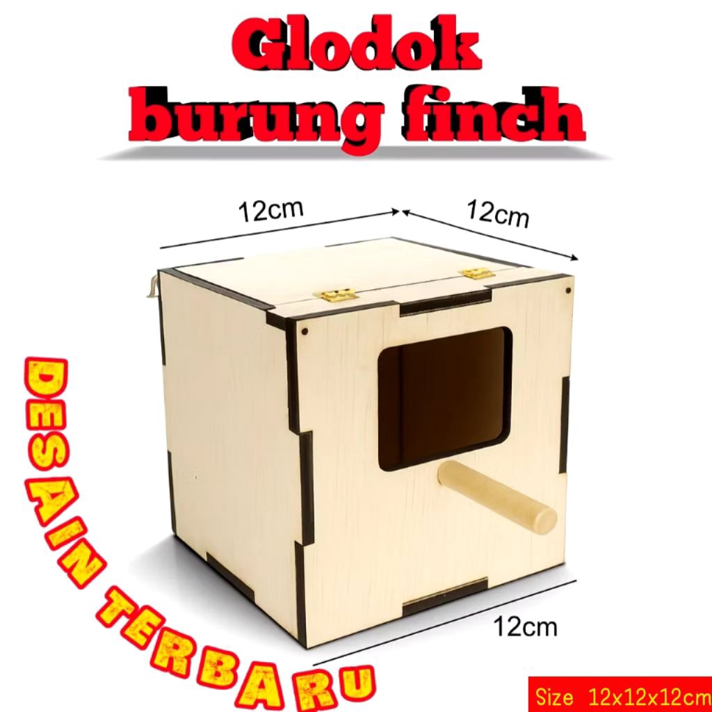 glodok burung finch ukuran 12x12x12cm gould amadine emprit jepang zebra finch
