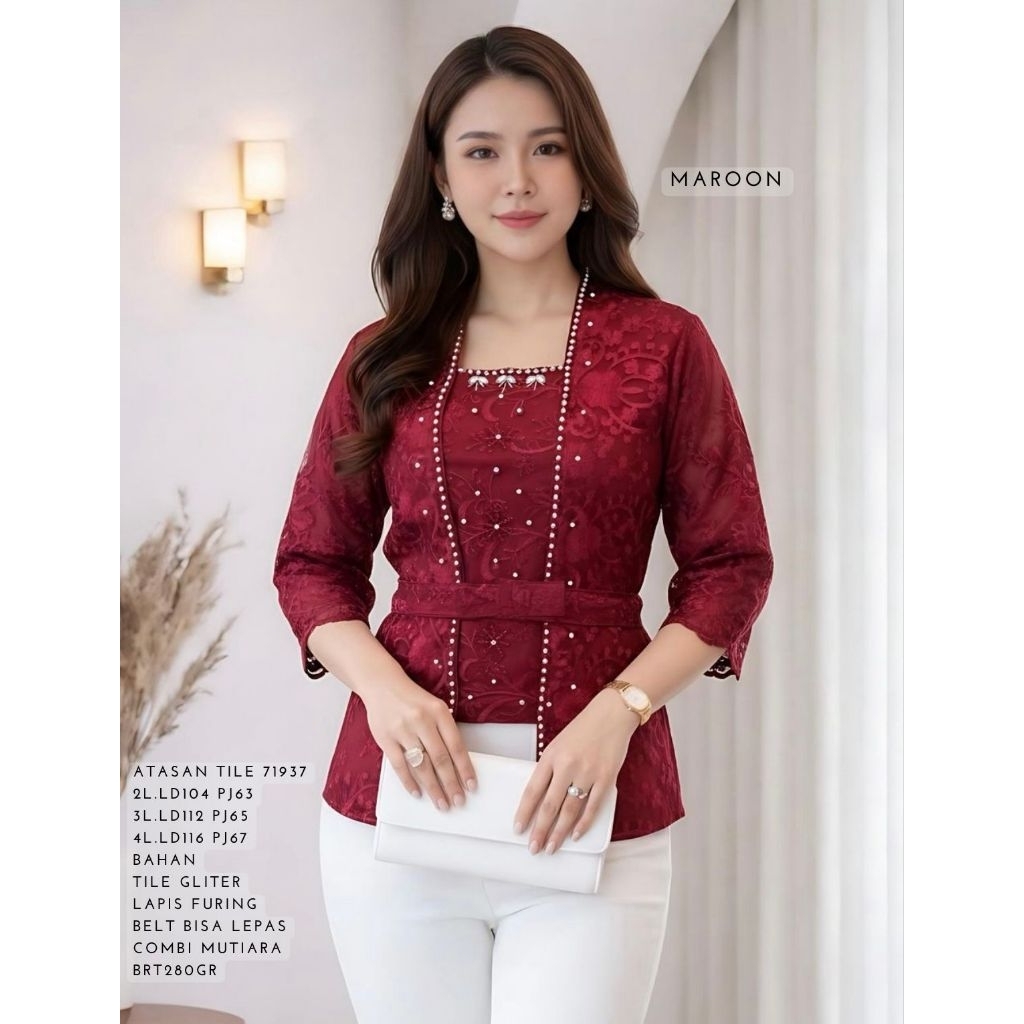 atasan brokat jumbo / kebaya tile brukat jumbo