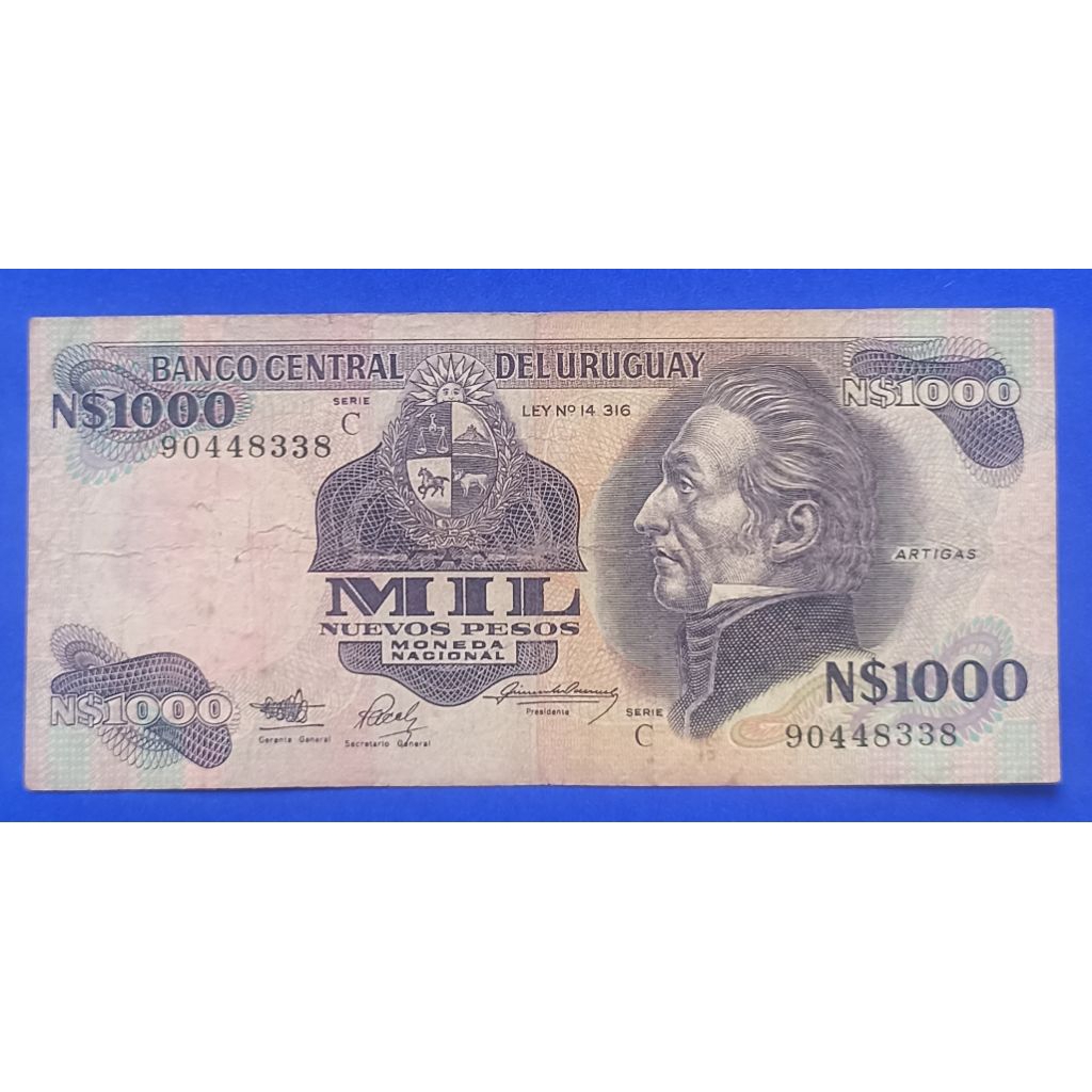 UANG KERTAS URUGUAY 1OOO DOLLARS