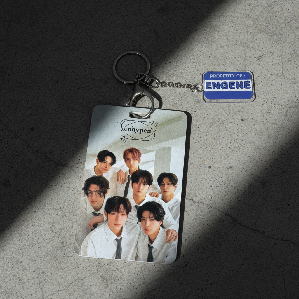 Card Holder ENHYPEN Akrilik 3mm | Case Photocard K-Pop 55x85mm | FREE Keychain ENGENE