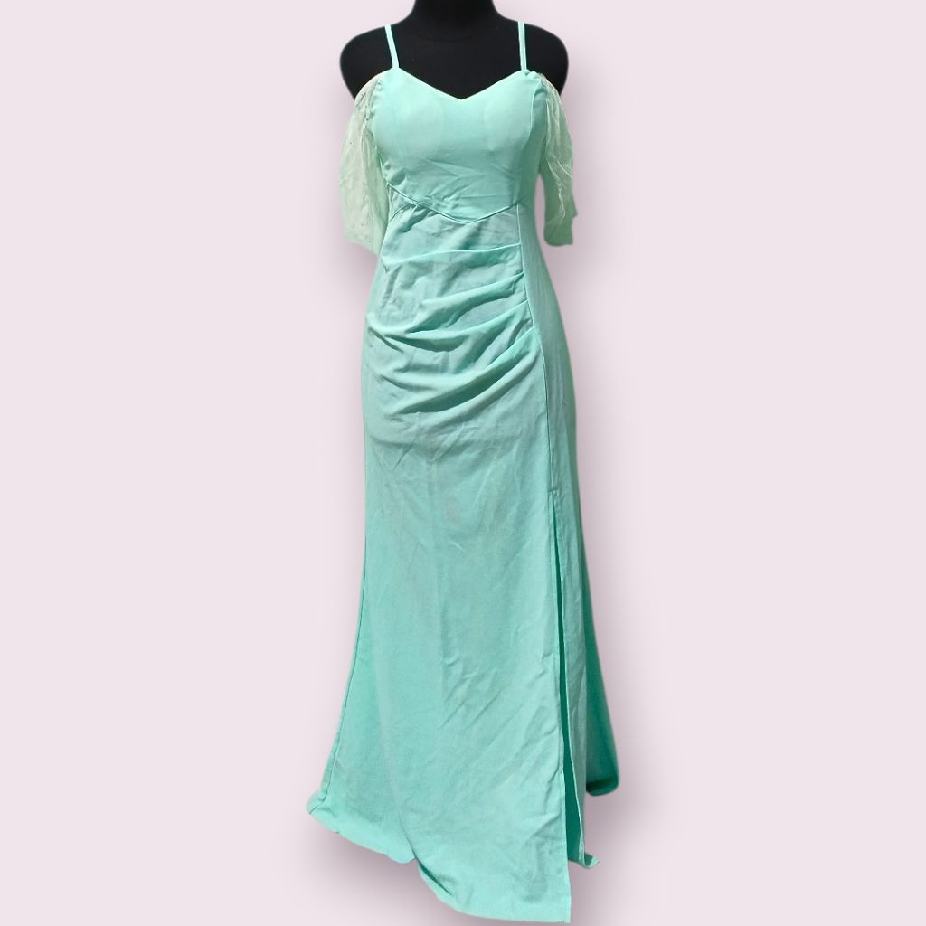 Dress hijau mint polos