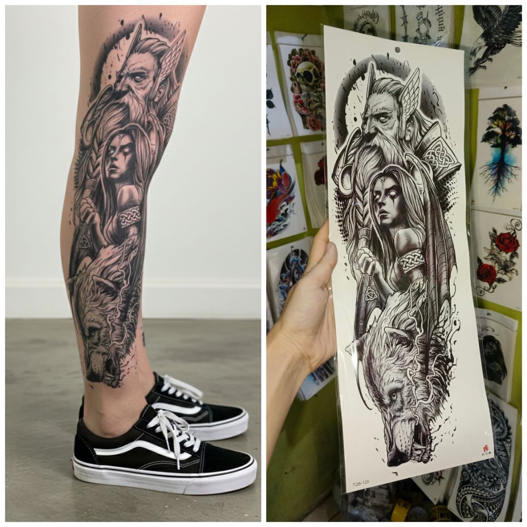 tato temporer full kaki yakuza temporary