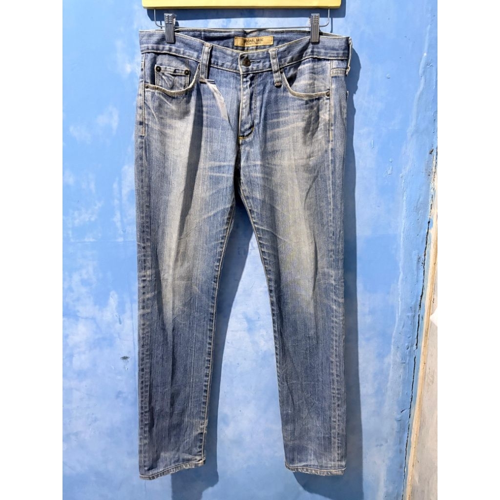 Uniqlo jeans T-000 blue washing