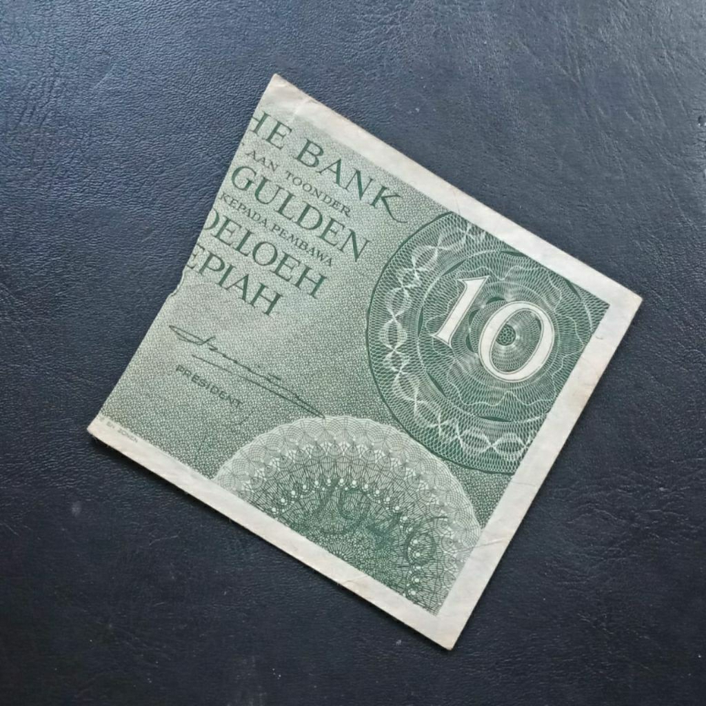 PROMO TAHUNN 1946  SENERING 10 GULDEN SERI FEDERAL JAVASCHEBANK KOLEKSI KERTAS KUNO MURAH BANYAK DIC