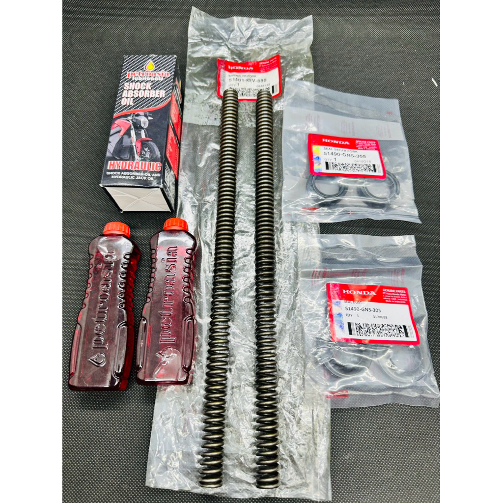 Paket Per Shock + Seal Shock + Oil Shock Supra Supra X 100 Supra Fit Lama KEV