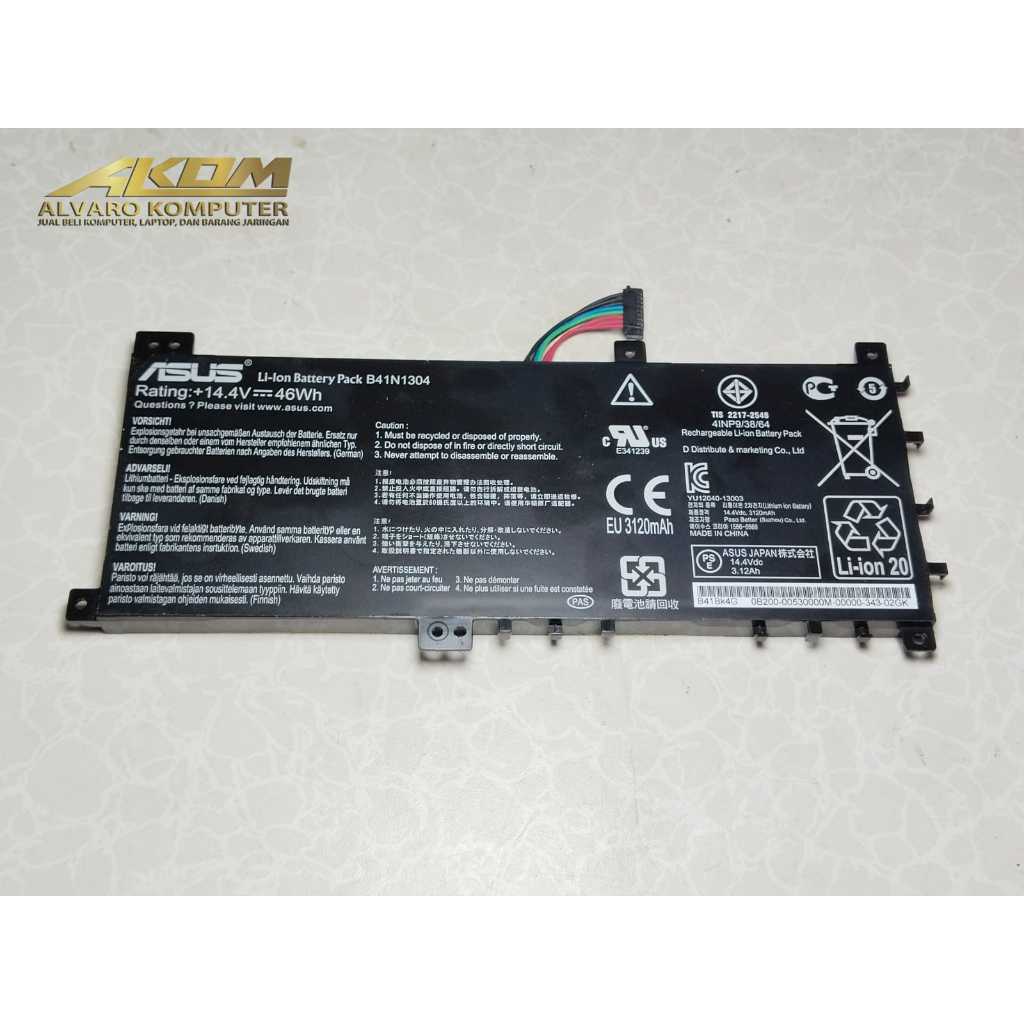 Baterai Laptop Asus A451L Secound