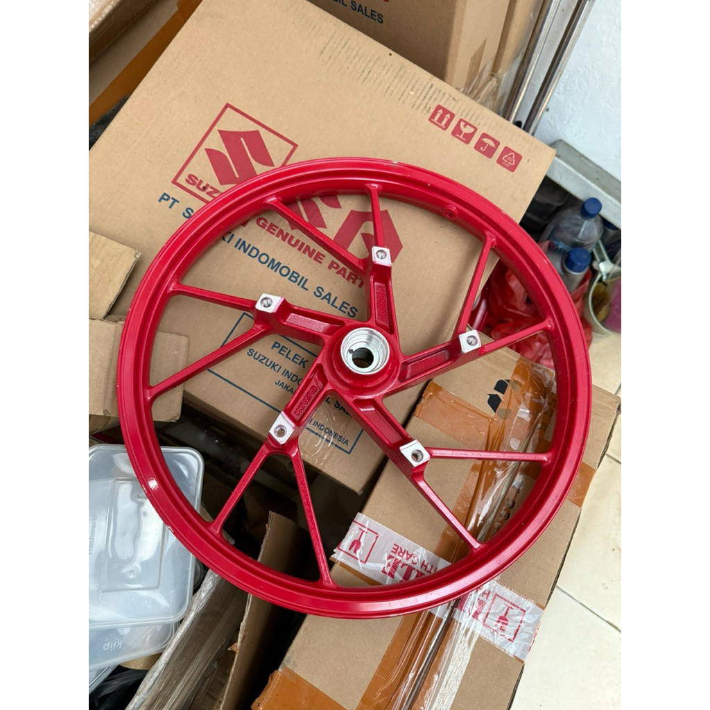 Velg Roda Depan Merah Suzuki Satria Fu Original Stok Lama