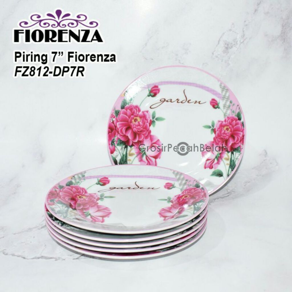 Piring Kue Keramik Fiorenza Set 6 Pcs 7 inch