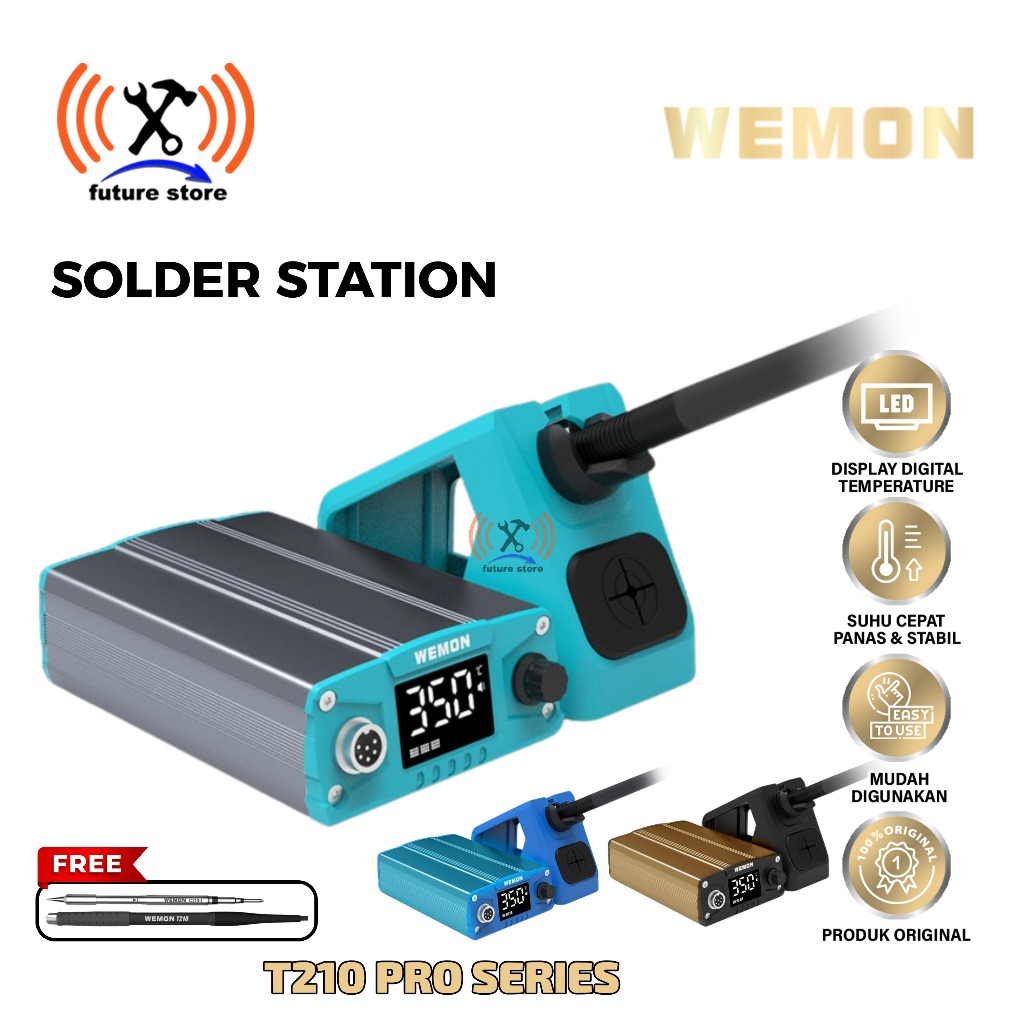 WEMON T210 PRO SOLDER STATION 120W DIGITAL FAST HEAT SERVIS HP PCB - SOLDER STATION WEMON T210 PRO 1