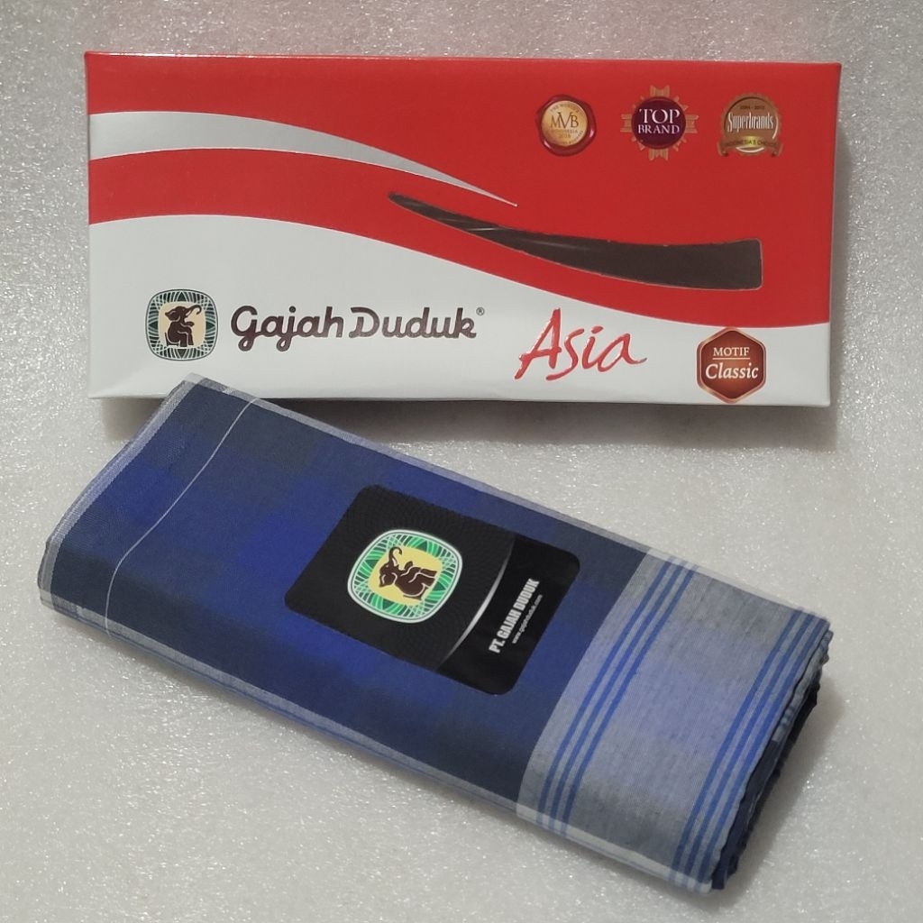 Kain Sarung Gajah Duduk Asia / Mika Corak Kotak