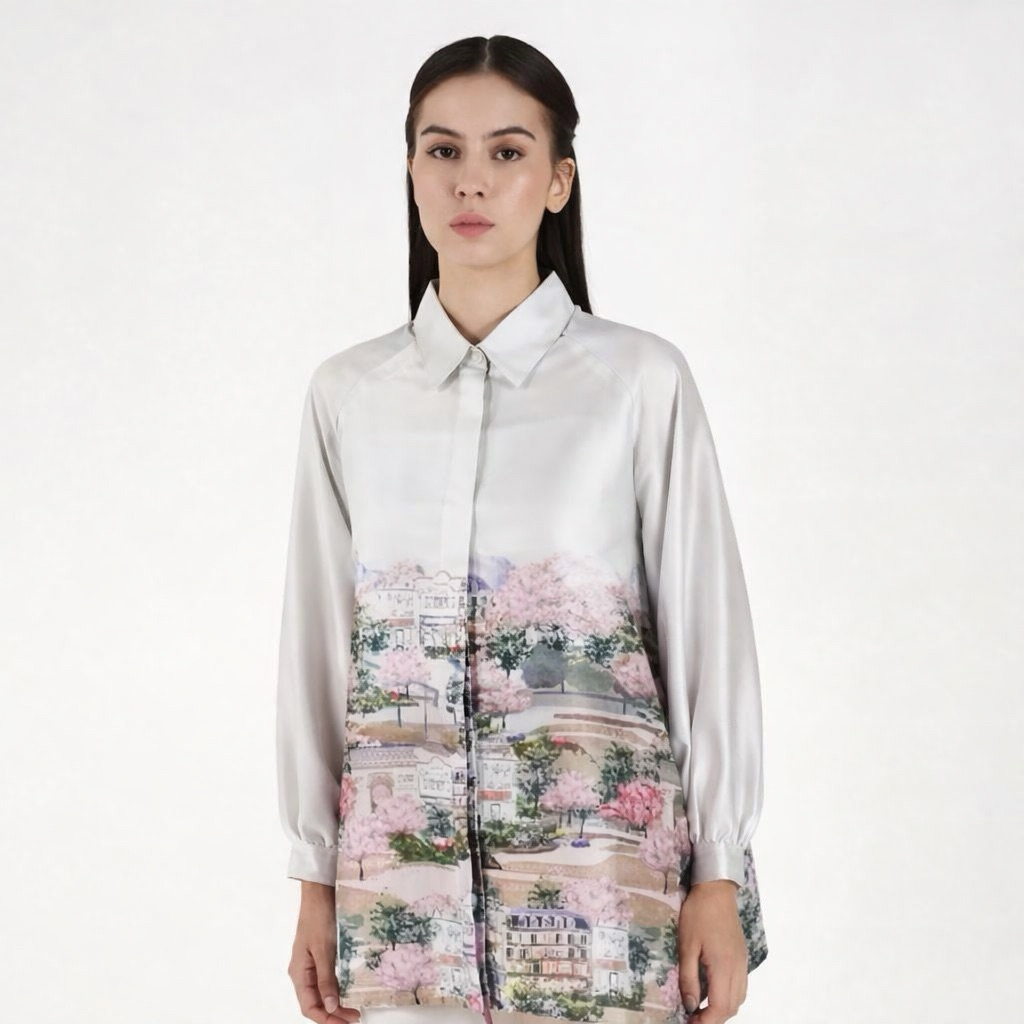 Maima Raglan Shirt Benang Jarum