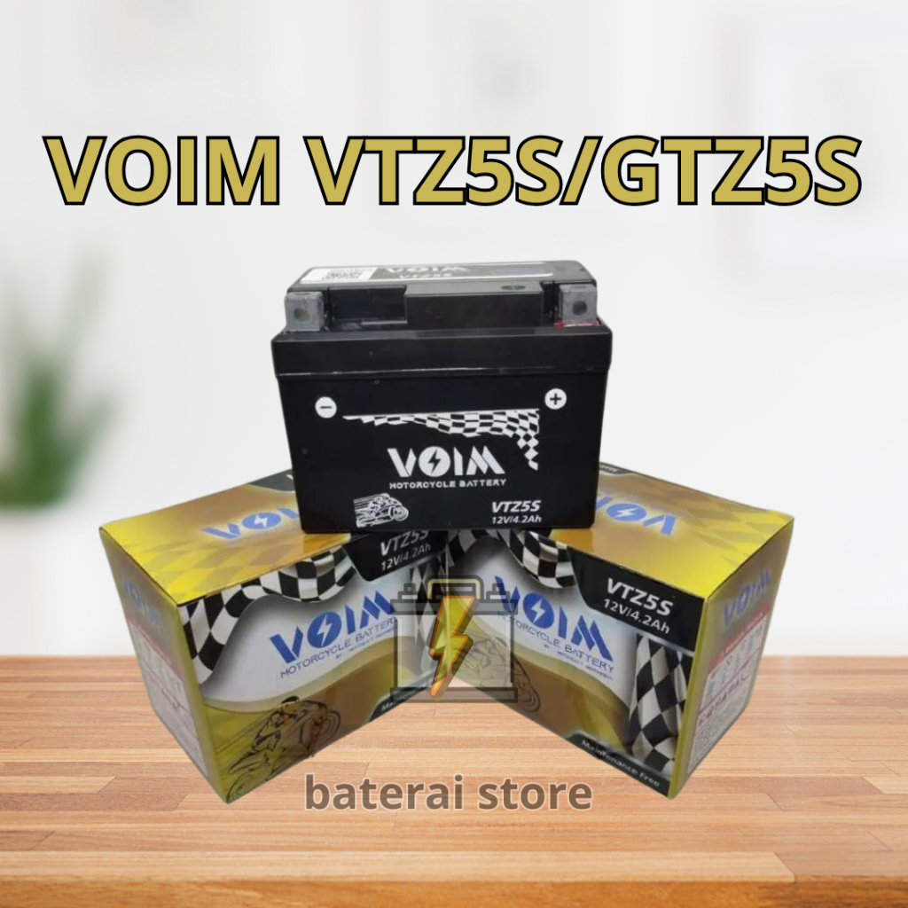 Aki motor supra 125, revo, jupiter, karisma  Voim Vtz5s Gtz5s aki kering aki motor murah