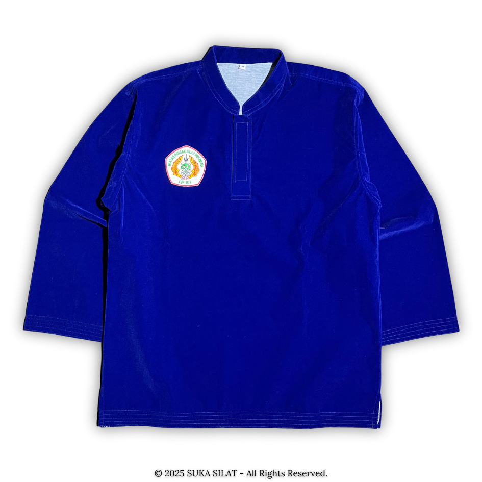Seragam Bludru Biru Elektrik Lokal Premium Suka Silat