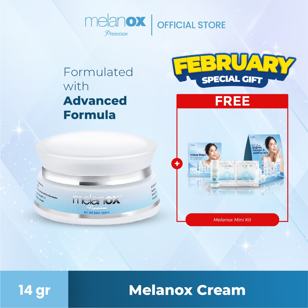 Melanox Premium Whitening Cream 14gr Cream Pemutih Wajah Mengandung Niacinamide Pathenol Retinol Men