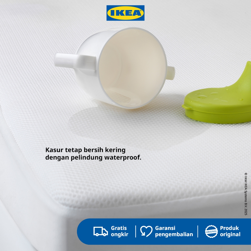 IKEA LENAST Pelindung Kasur / Matras Putih 60x120 cm