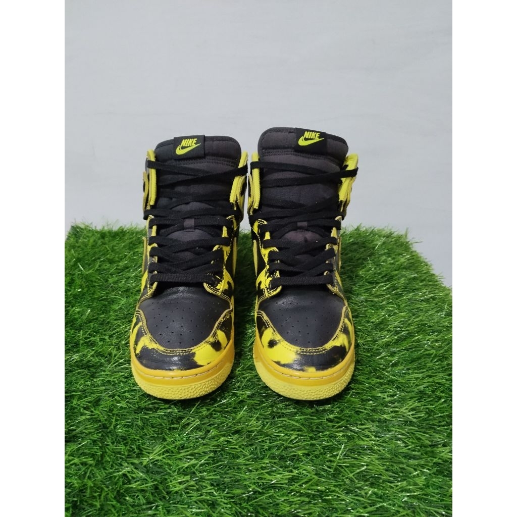Nike Dunk High 1985 Yellow Acid Wash Size 43