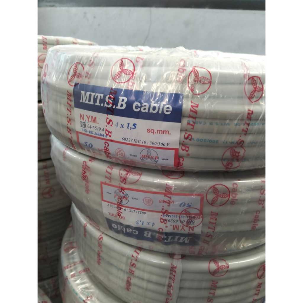Mitsuba Kabel NYM 4x1.5mm 50 Meter - NYM 4x1.5 50M