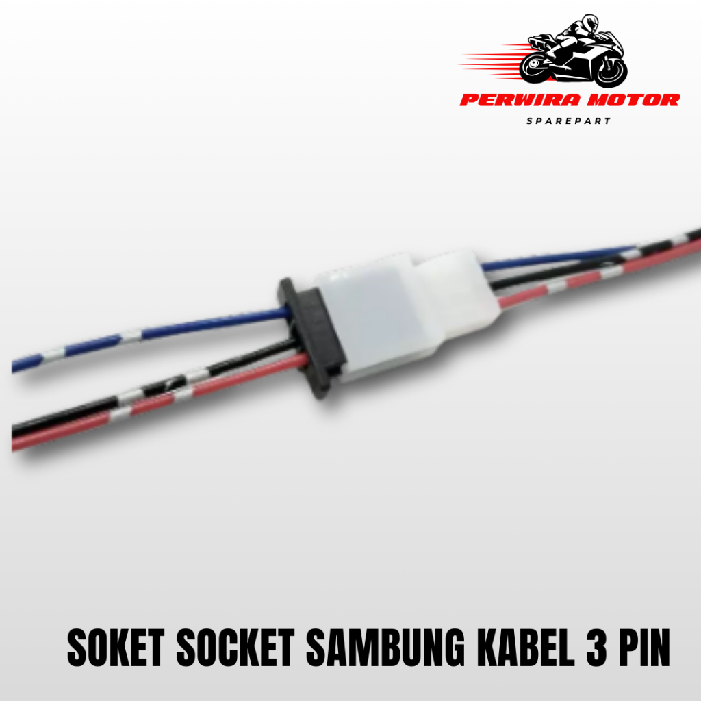 Soket Sambungan Kabel 3 Pin Soket Konector Kabel 3 Pin Kabel Bintik