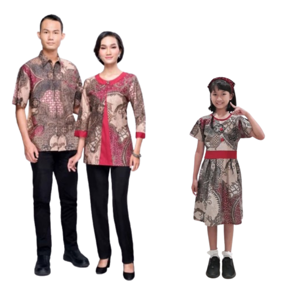 BAJU COUPLE BATIK KELUARGA AYAH IBU ANAK CEWEK COUPLE KELUARGA BLOUSE BATIK JUMBO
