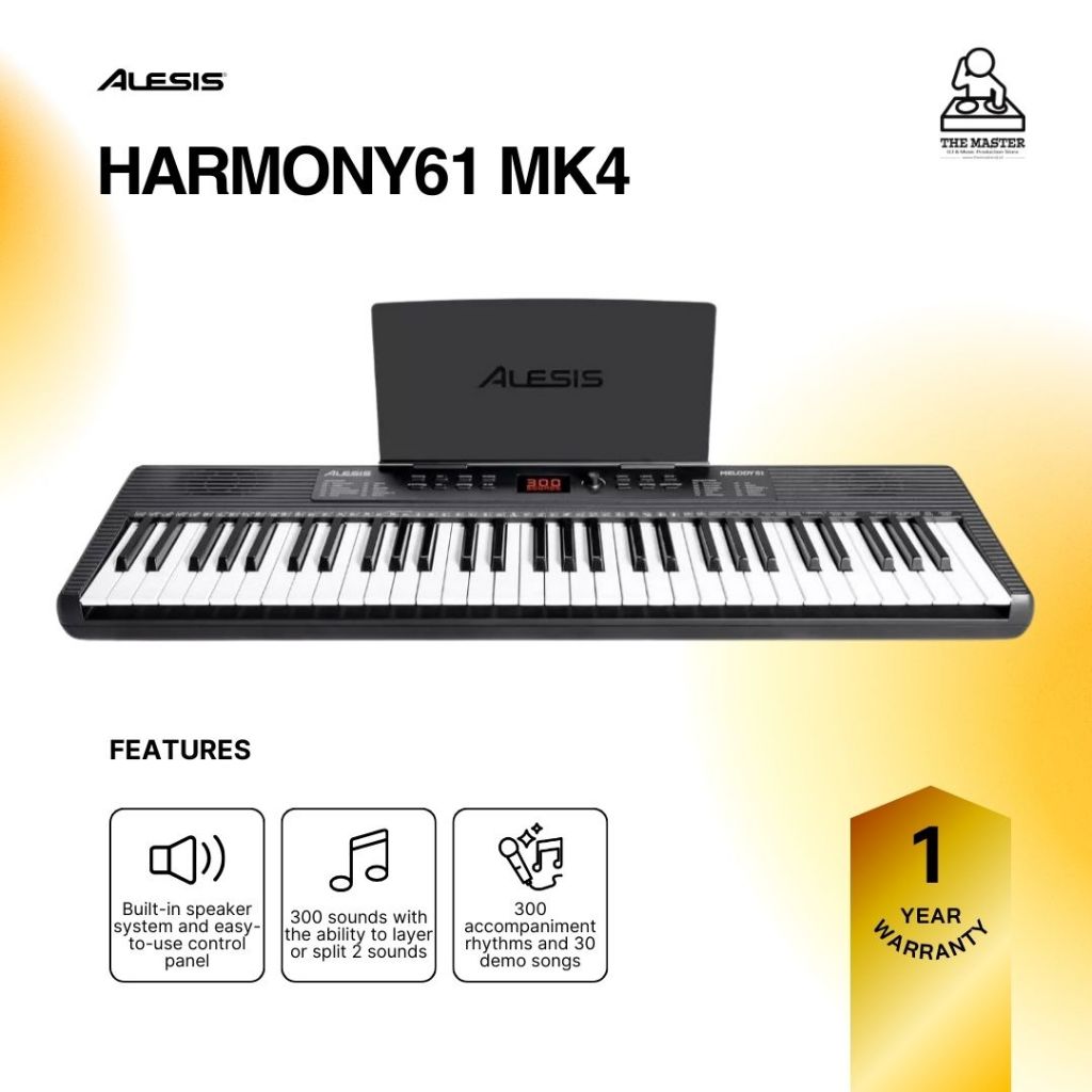 Alesis HARMONY 61 MK4 Portable Keyboard Piano