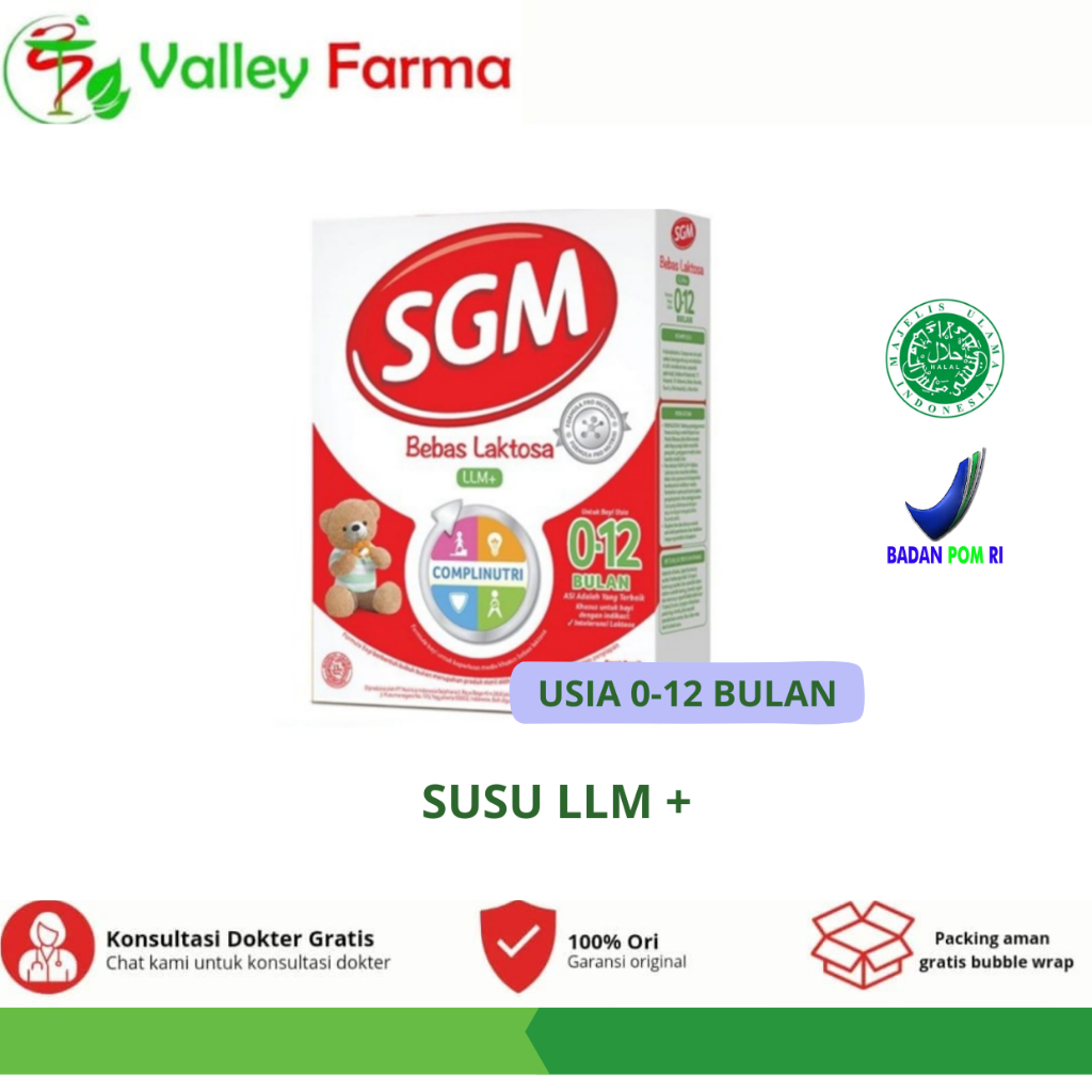 SGM LLM+ Susu Formula Bayi Bebas Laktosa 400gr | 200 gr