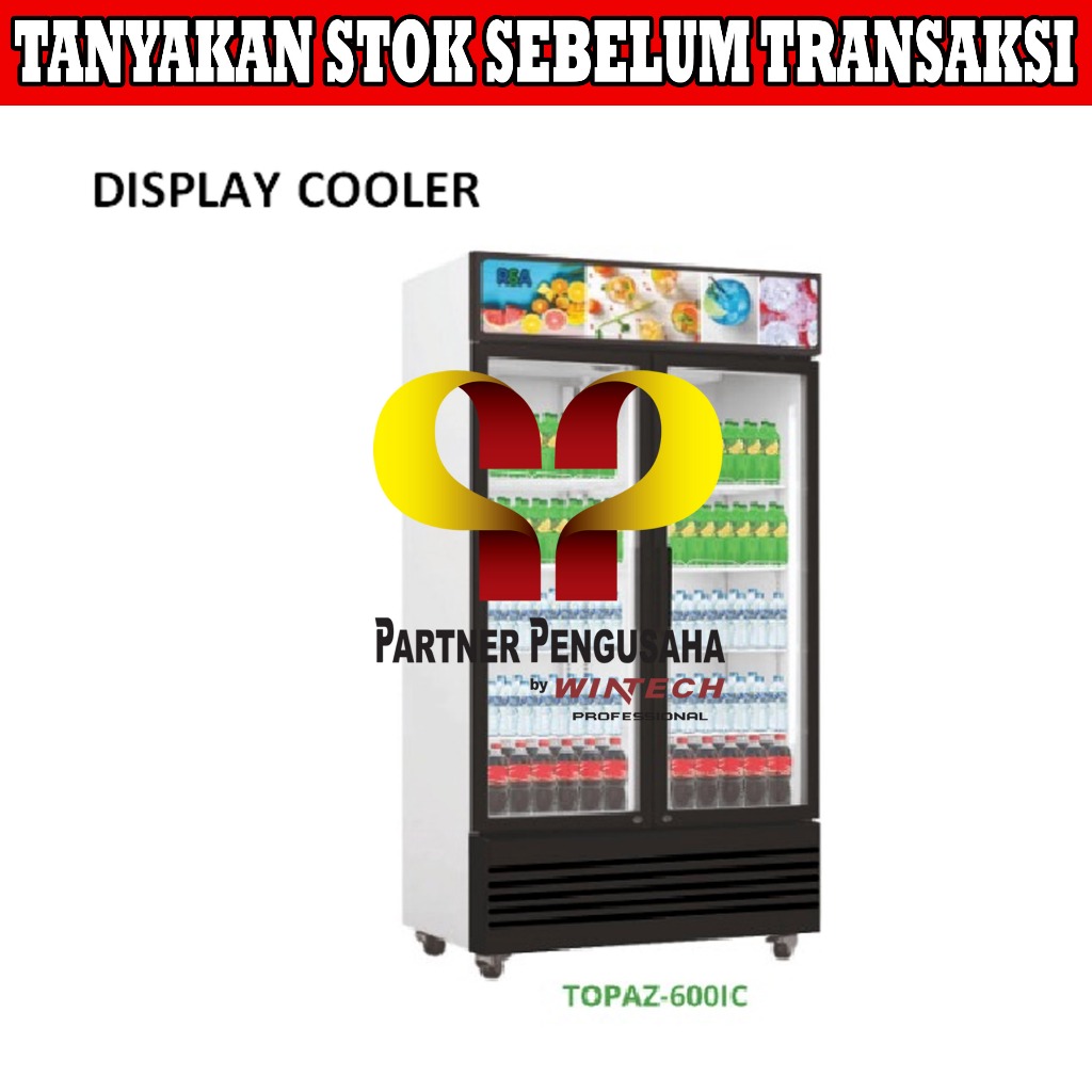 RSA TOPAZ-600IC Showcase 2 Pintu Display Cooler Lemari Pendingin Minuman