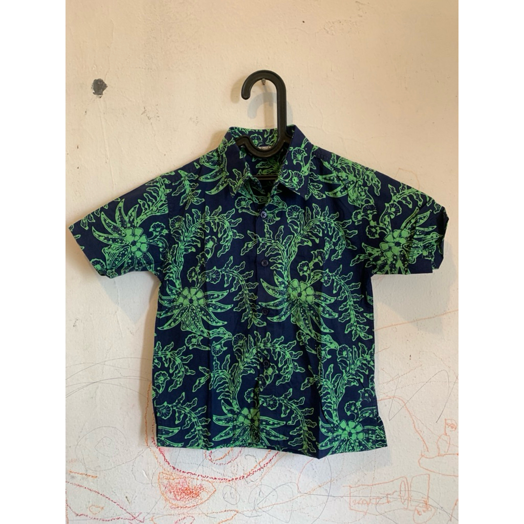 (PL) kemeja Batik KERIS anak size S usia 4-6th