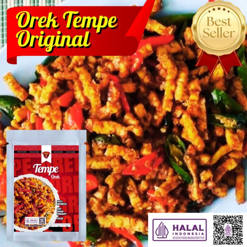 100gr Orek Tempe Kriuk/ Orek Tempe Pedas Manis/ Kering Tempe Kriuk/ Kering Tempe Pedas Manis/ Orek T