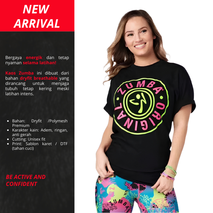 KAOS ZUMBA WEAR ORIGINAL 100%