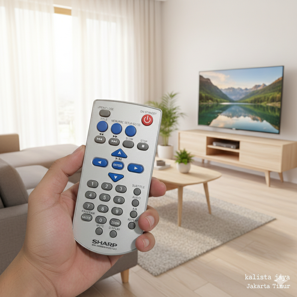 REMOTE REMOT DVD PORTABLE SHARP 92LWIR23200107 ORIGINAL ASLI