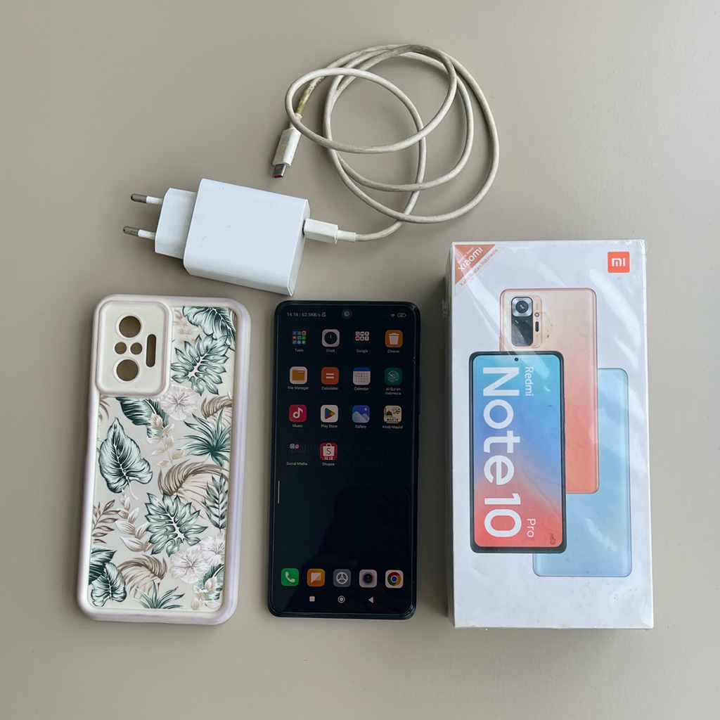 Xiaomi Redmi Note 10 Pro 4/64GB Hitam Second Ori Full Set