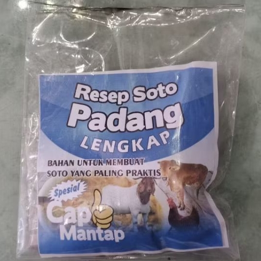 bumbu soto Padang lengkap untuk 3 liter air