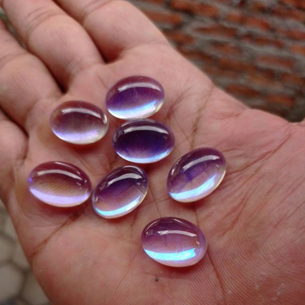 batu akik kalimaya india jorong biru 18x13 mm