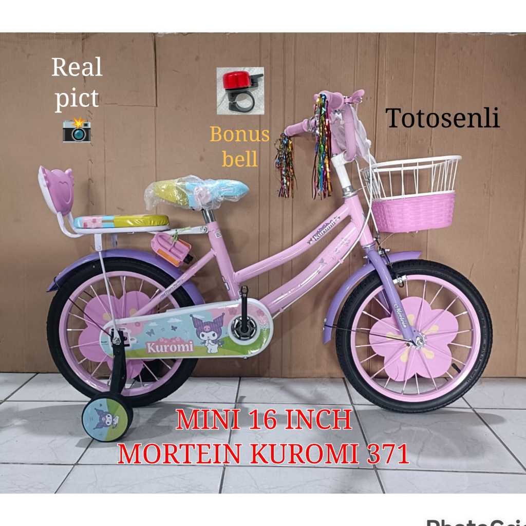 sepeda anak mini 16 inch kuromi 321- 311-371 sepeda anak permpuan mini 16 inch