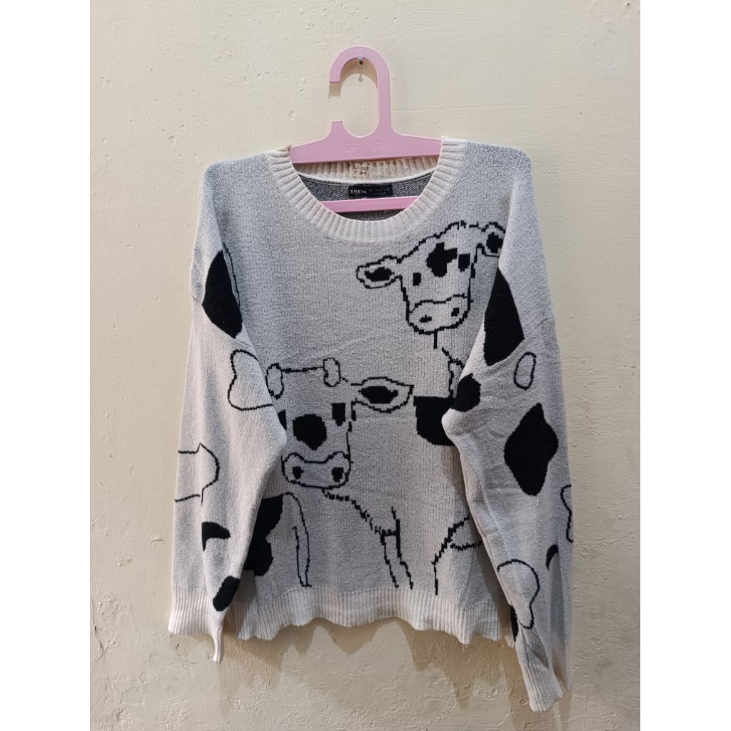 Sweater rajut SHEIN cow
